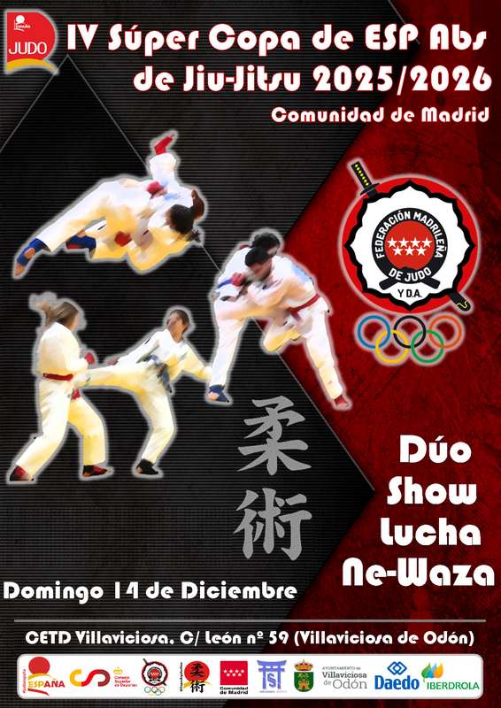 5 Navarros en la Supercopa de España de Jiu-Jitsu Absoluto de Madrid.  14-12-25